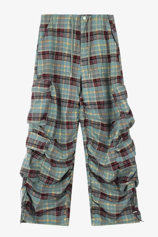 Rebel Plaid Cargo Trousers