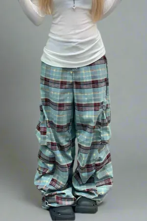 Rebel Plaid Cargo Trousers