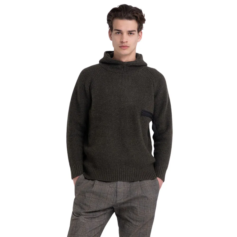 Recycled Wool sweater with Hood