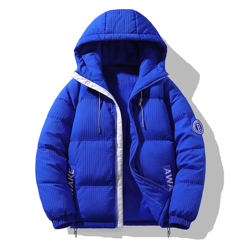 Relaxed-fit Hooded Puffer Jacket with Faux Two-piece Style
