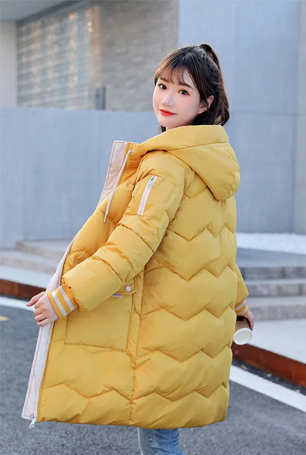 Relaxed-fit Water-resistant Women's Puffer Coat with Flap Pocket