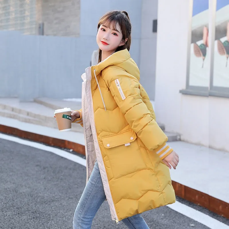 Relaxed-fit Water-resistant Women's Puffer Coat with Flap Pocket