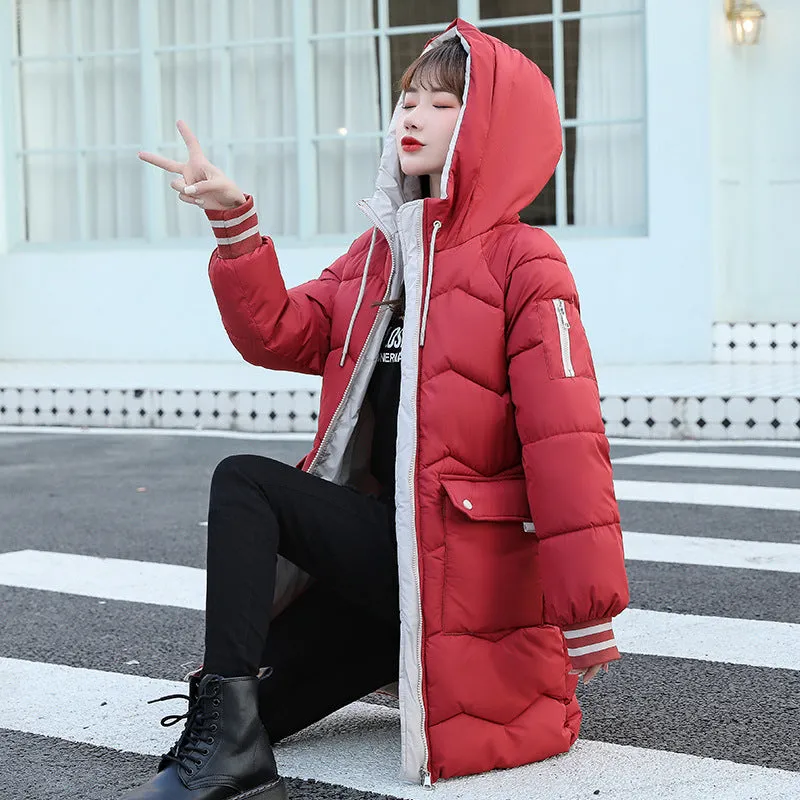 Relaxed-fit Water-resistant Women's Puffer Coat with Flap Pocket