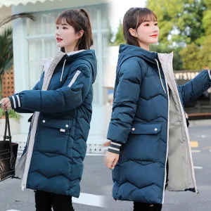 Relaxed-fit Water-resistant Women's Puffer Coat with Flap Pocket