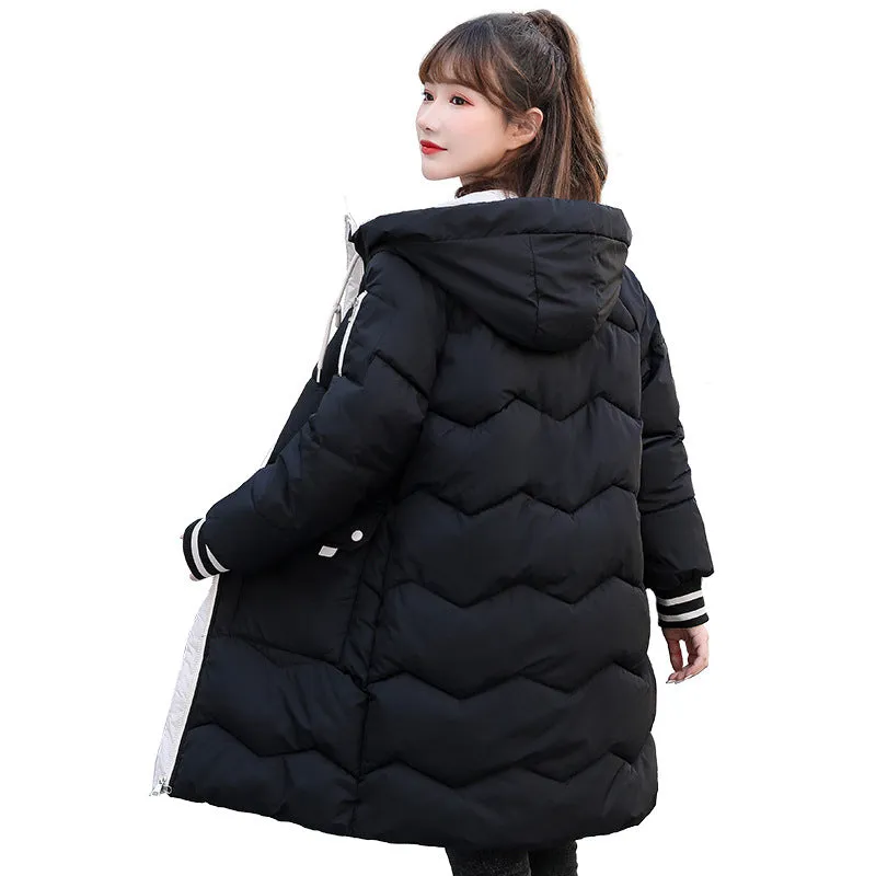 Relaxed-fit Water-resistant Women's Puffer Coat with Flap Pocket
