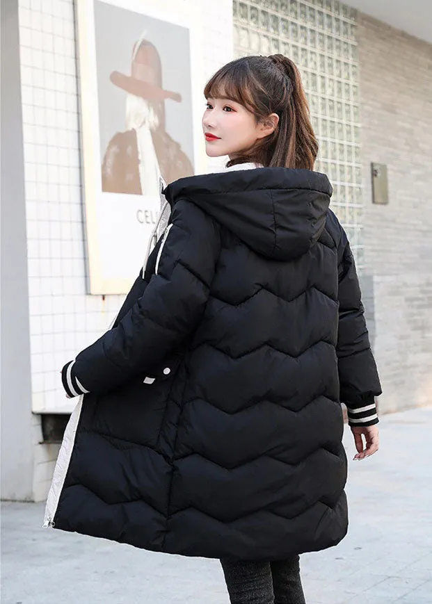 Relaxed-fit Water-resistant Women's Puffer Coat with Flap Pocket