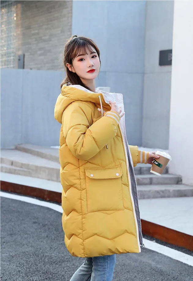 Relaxed-fit Water-resistant Women's Puffer Coat with Flap Pocket