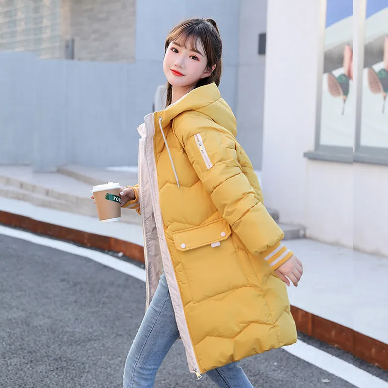Relaxed-fit Water-resistant Women's Puffer Coat with Flap Pocket