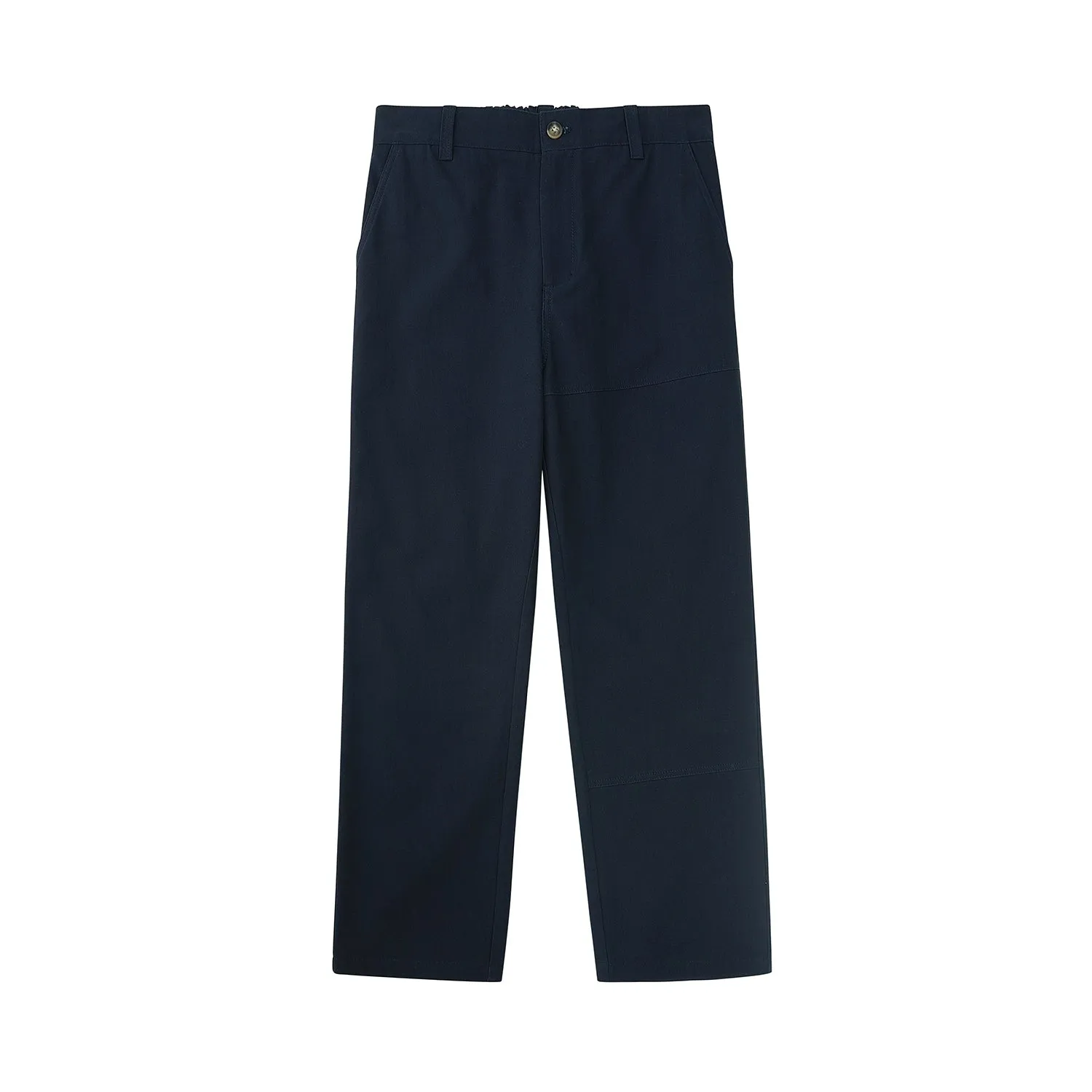 Retro Herringbone Elastic Waist Cargo Pants