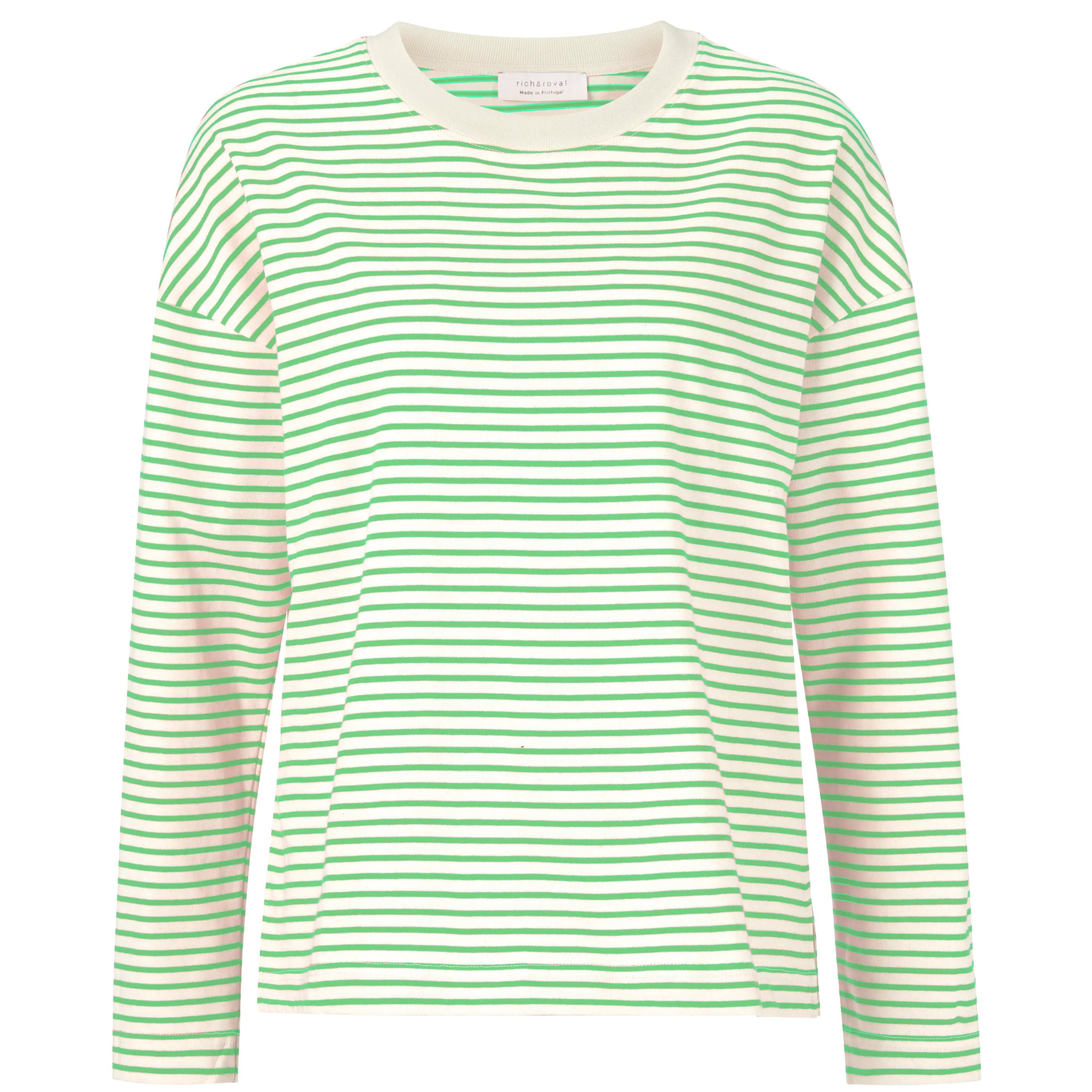 Rich & Royal Mock Neck Stripe Top