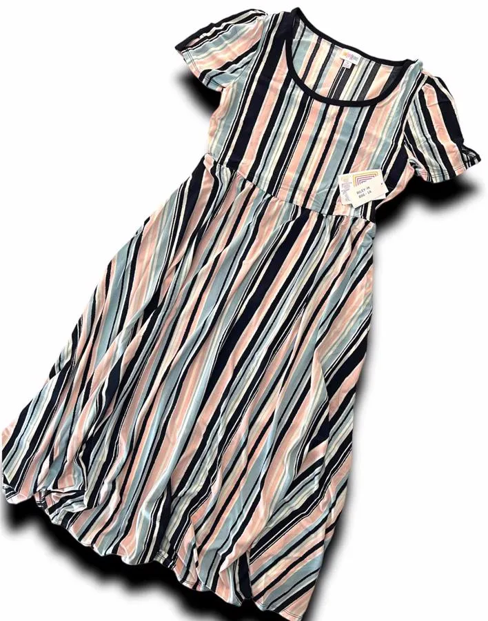 Riley - Blue Pink Vertical Stripe