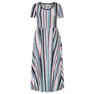 Riley - Blue Pink Vertical Stripe