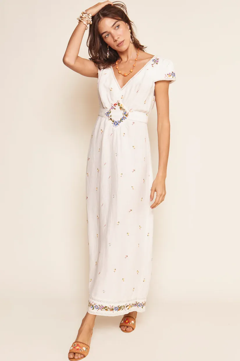 Rixo Carey Dress - Ivory