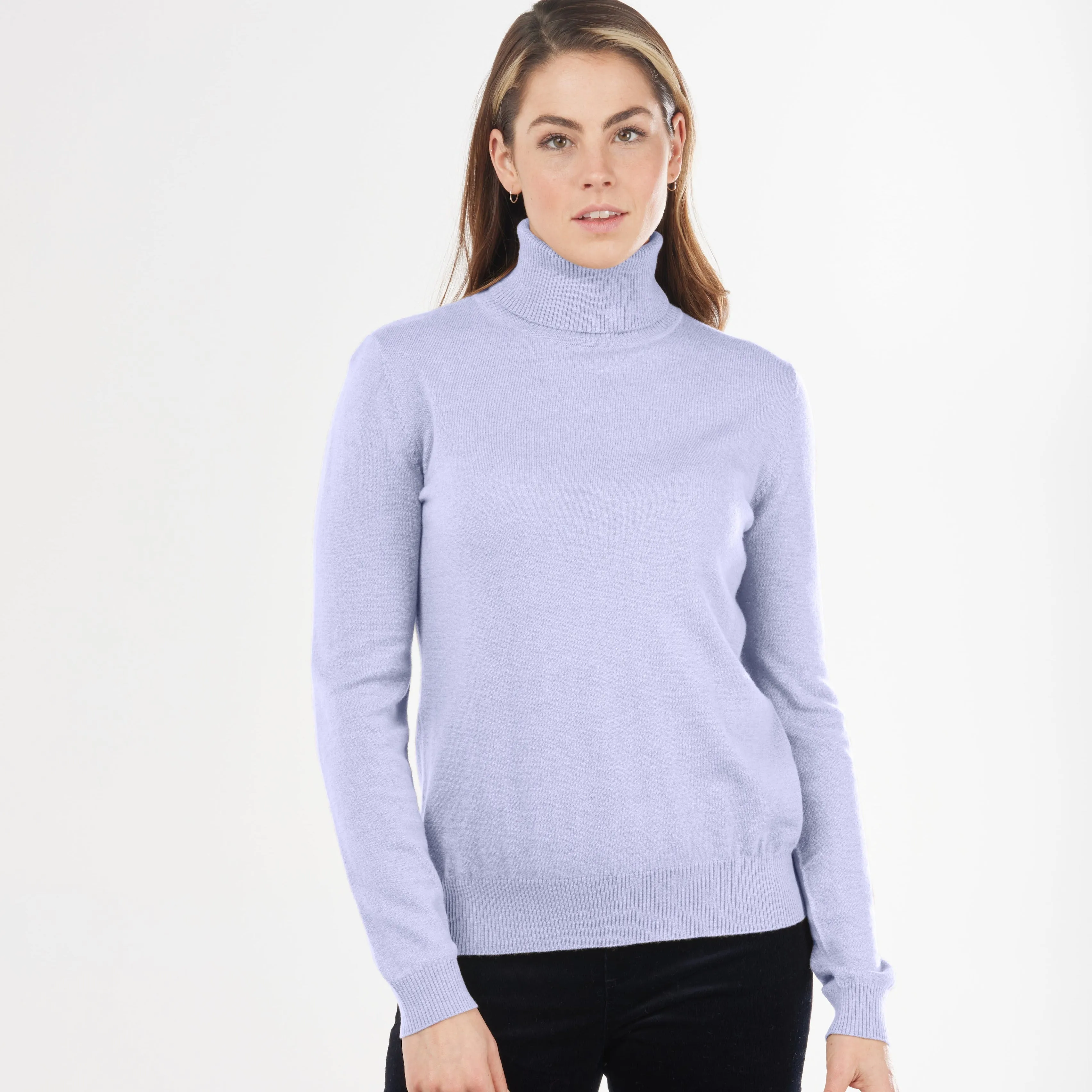 Roll Neck Top - Lilac