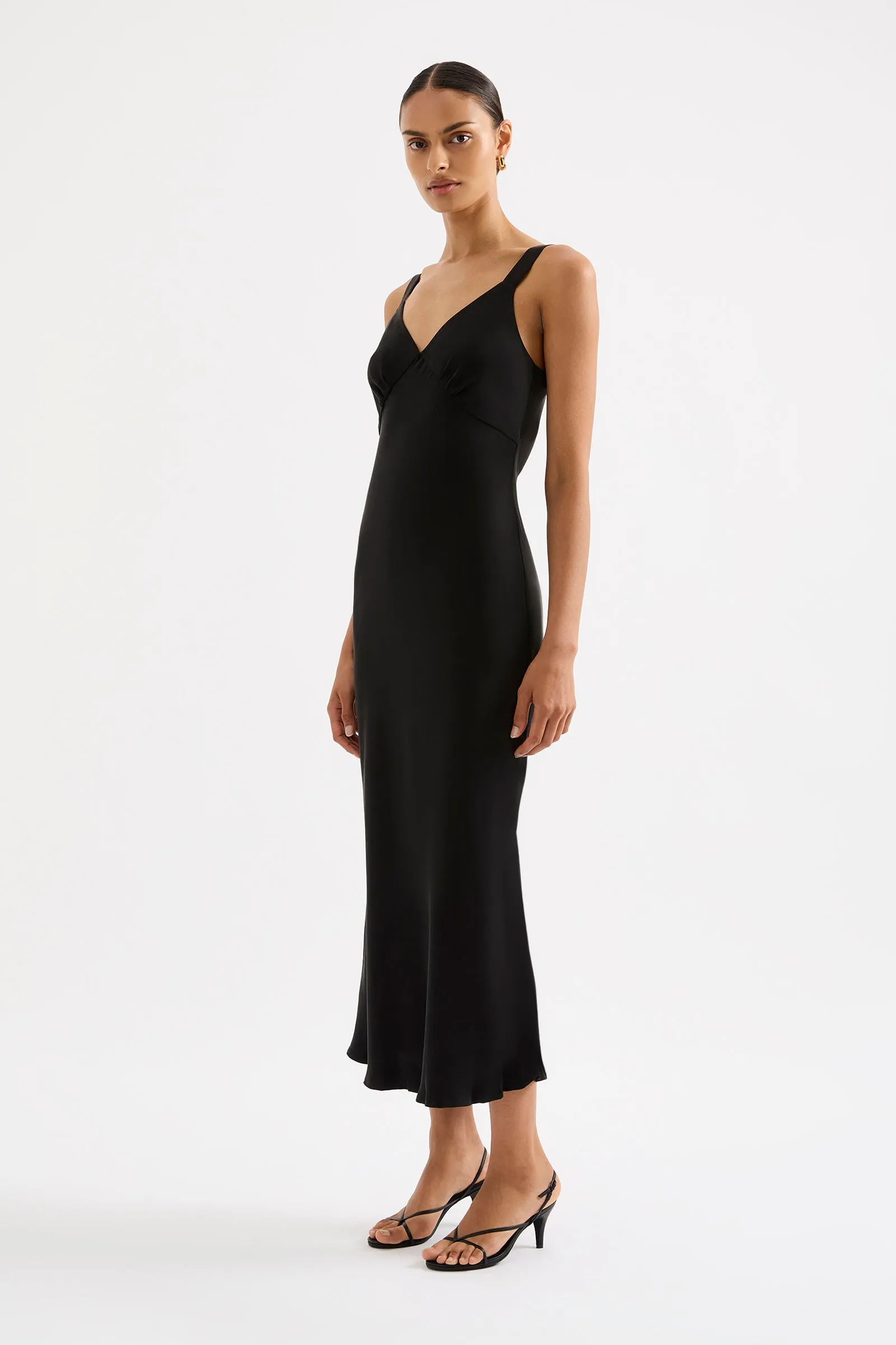 RONI CUPRO SLIP DRESS