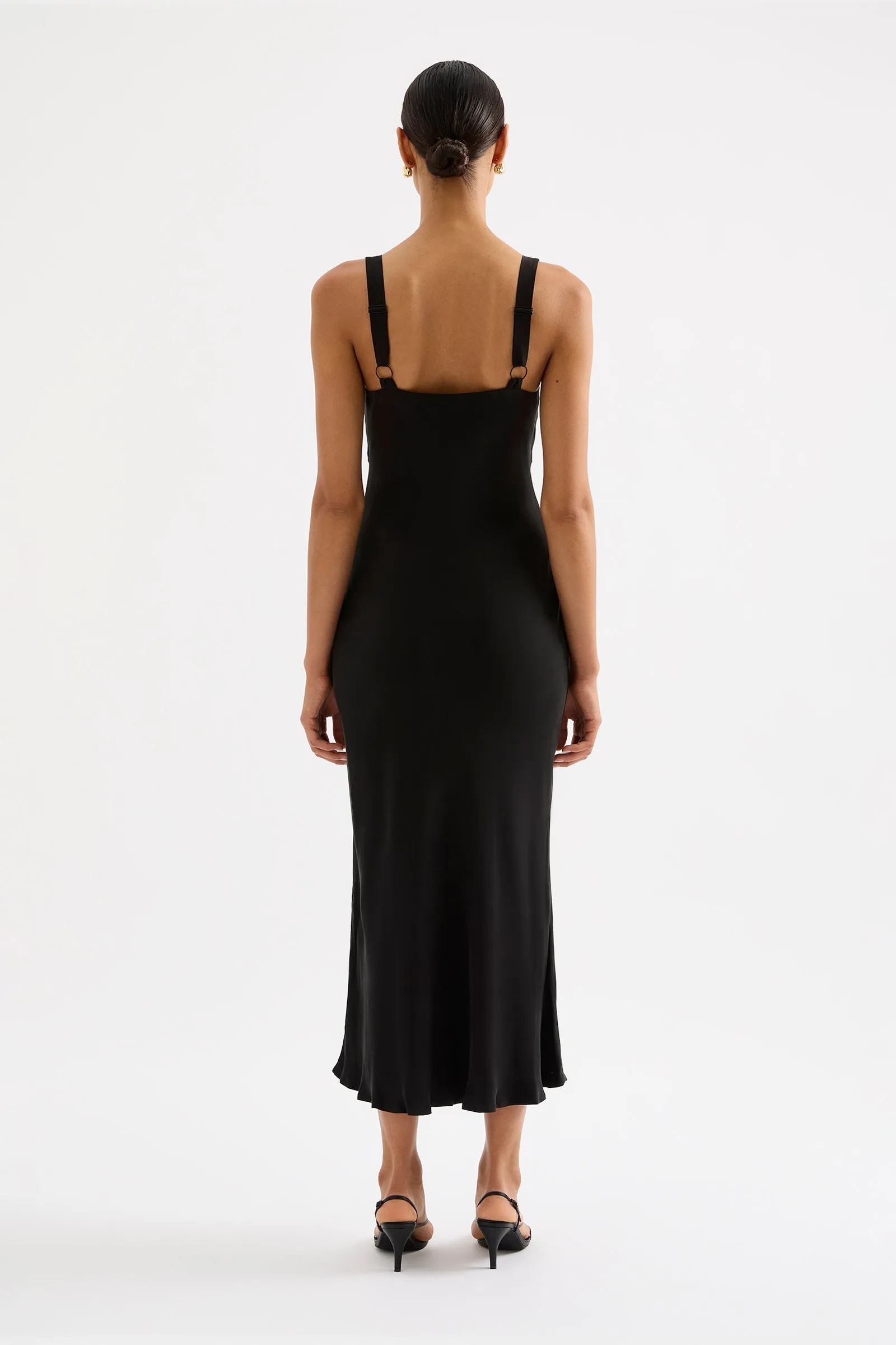 RONI CUPRO SLIP DRESS