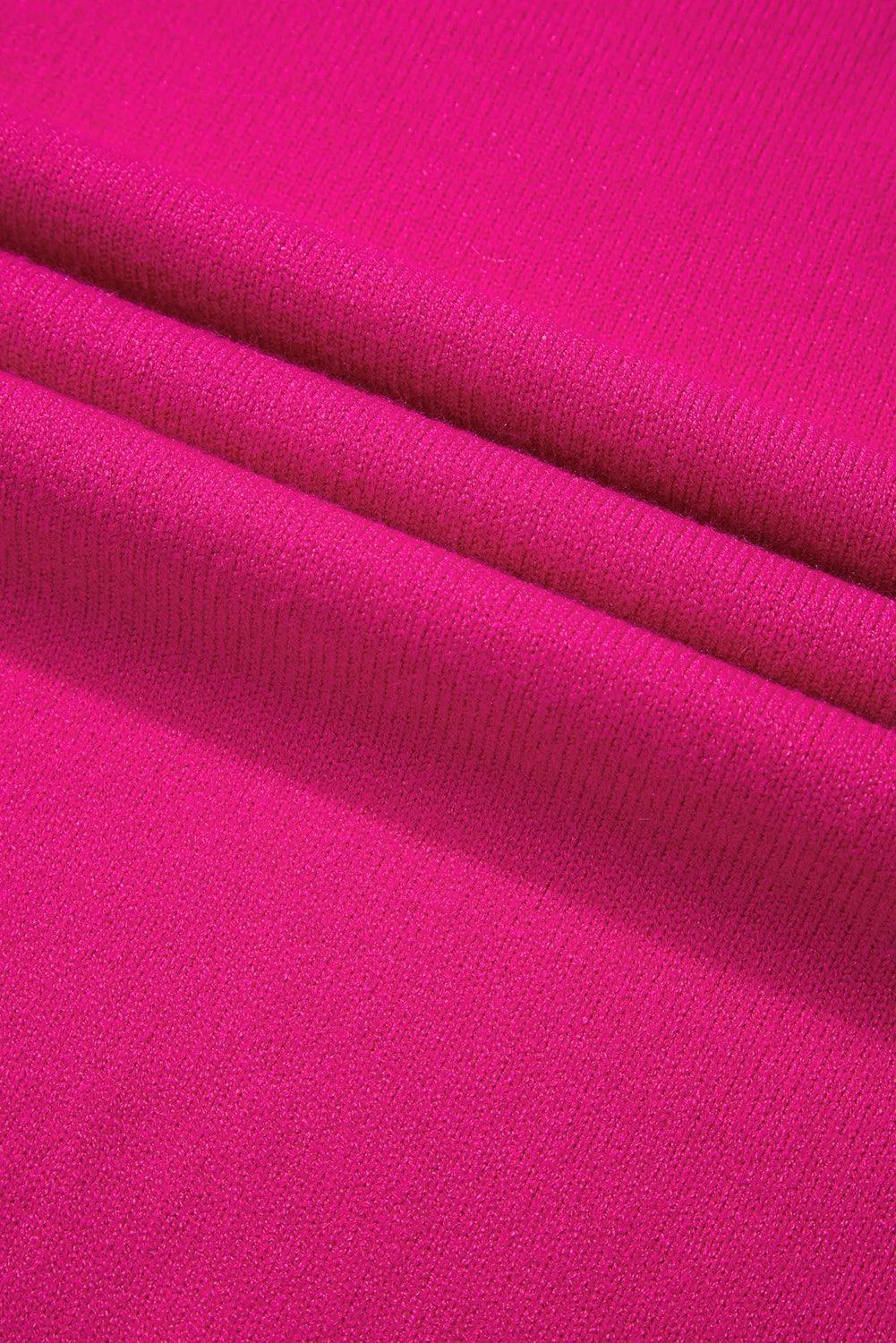Rose Pink Pearled Raglan Sleeve Plus Size Sweater