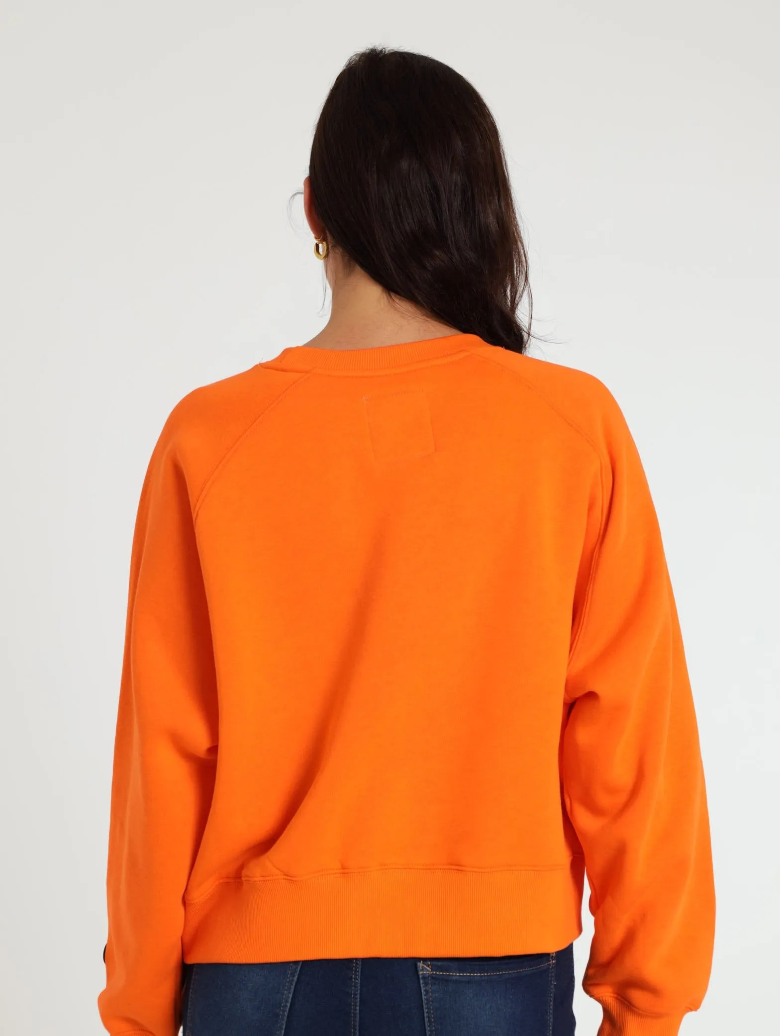 Rosie Oversized Crew Raglan - Orange