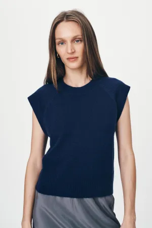 Rowie the Label Quinn Merino Knit Vest - Royal Blue
