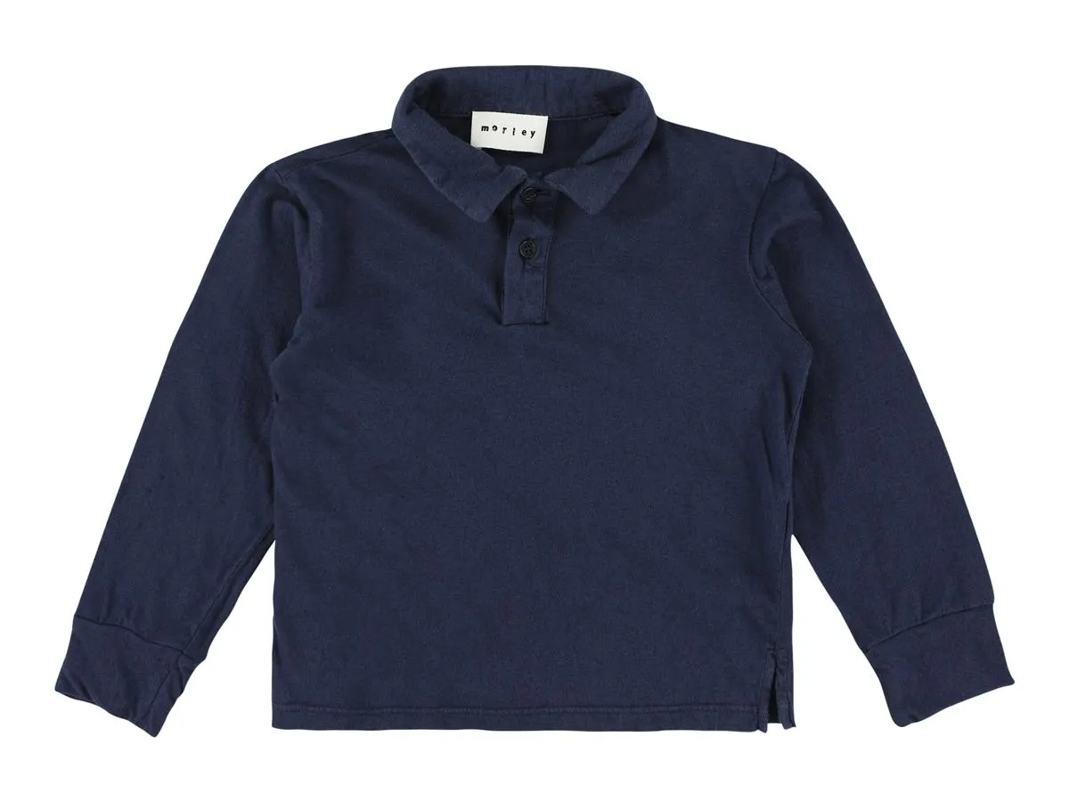 Ruben Navy Long Sleeve Polo