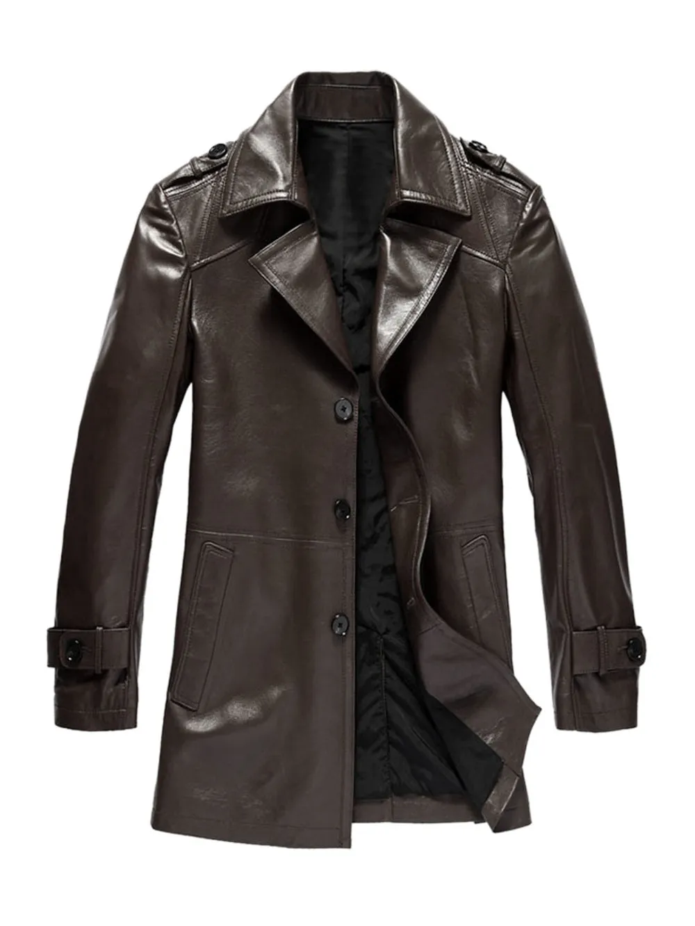 Rugged Trendy Leather Coat for Men