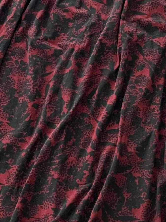 Ryane - Black Burgundy Floral