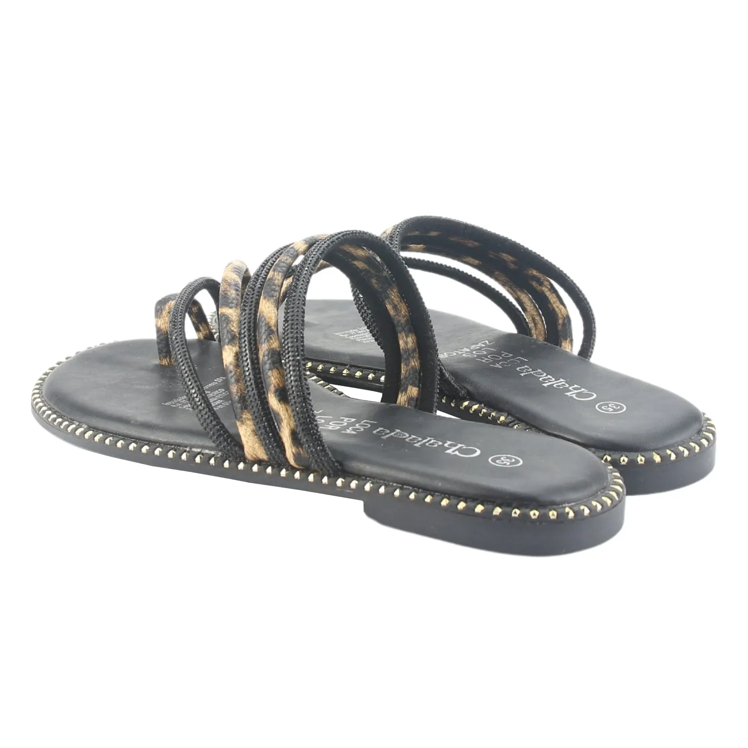 Sandalia Chalada Mujer Amalfi-1 Negro Print Casual