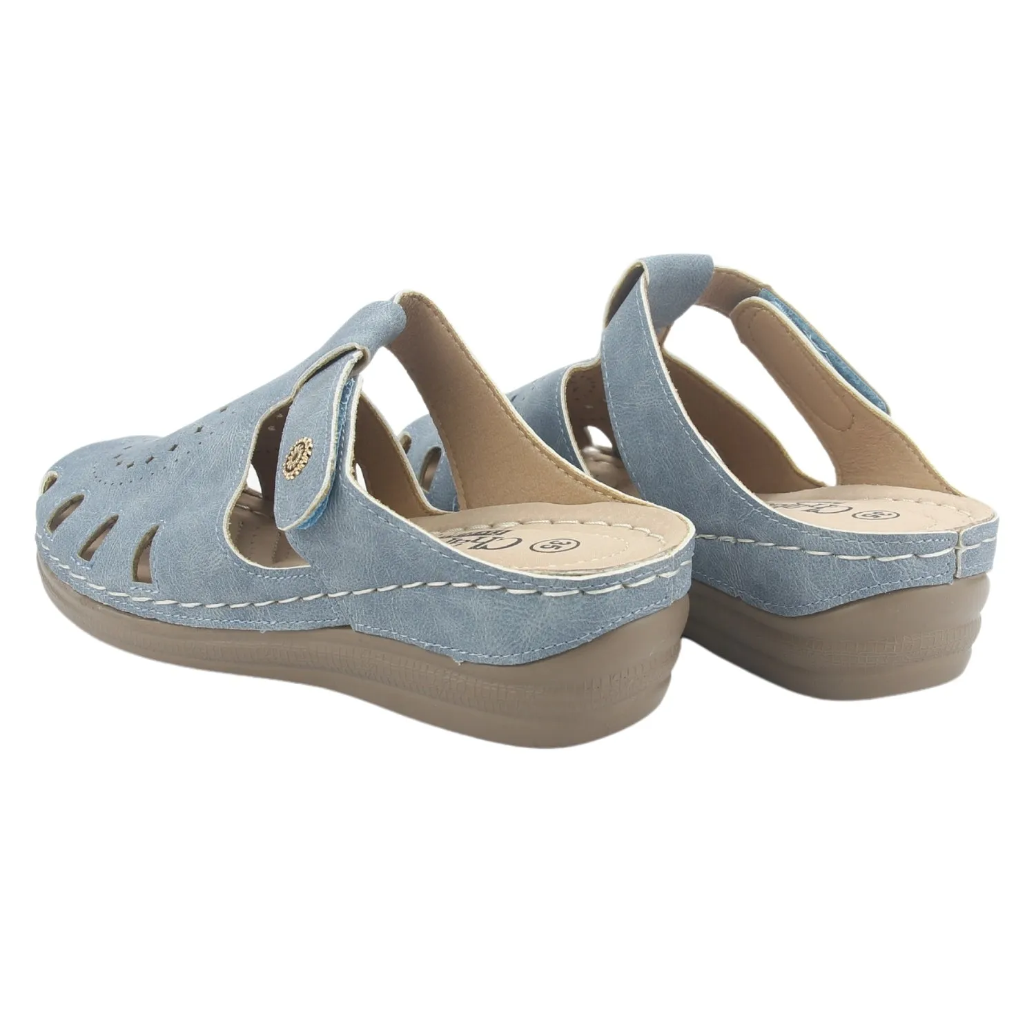 Sandalia Chalada Mujer Musa-4 Azul Comfort