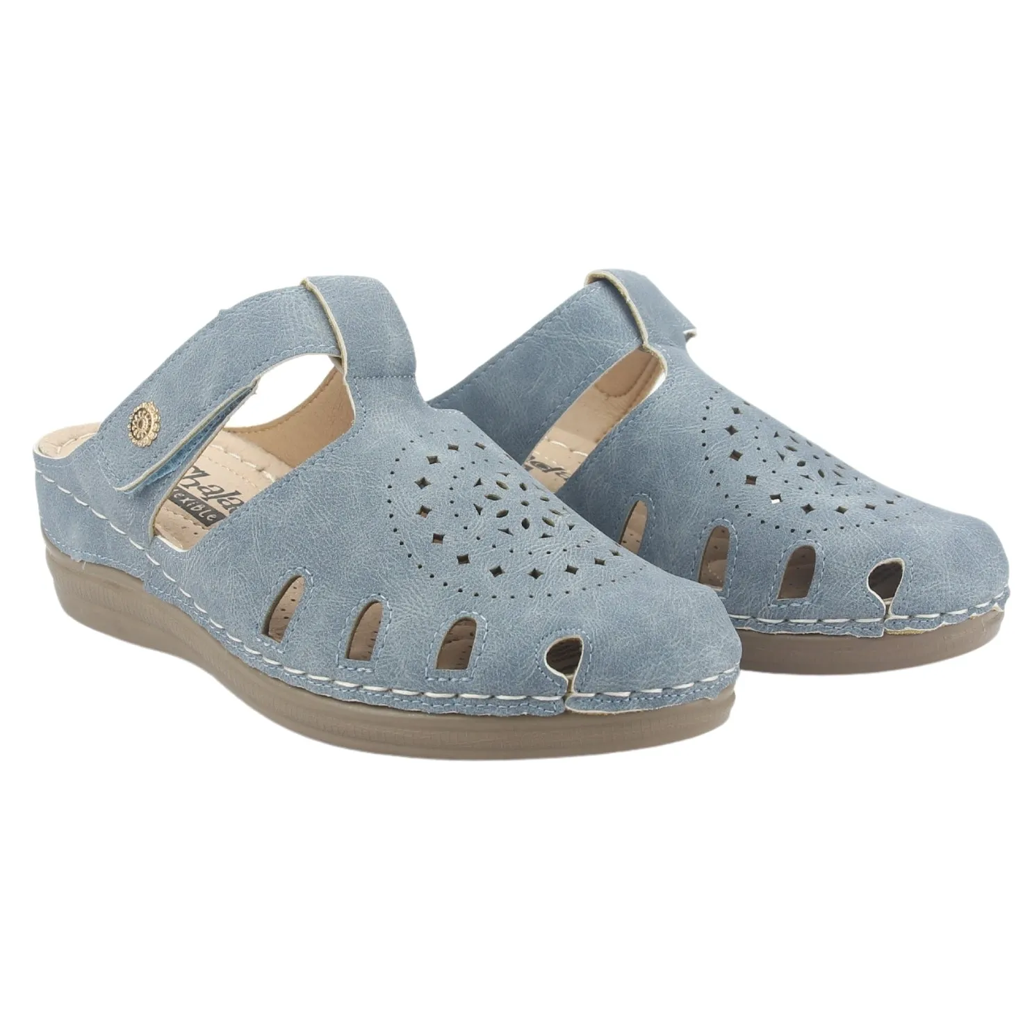 Sandalia Chalada Mujer Musa-4 Azul Comfort