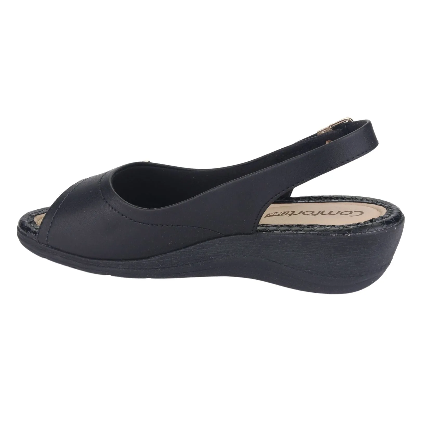 Sandalia Comfortflex Mujer 2296402 Negro Moda