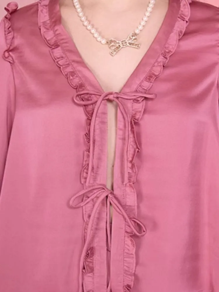 Satin Pajamas Homewear Set Pants【s0000006584】