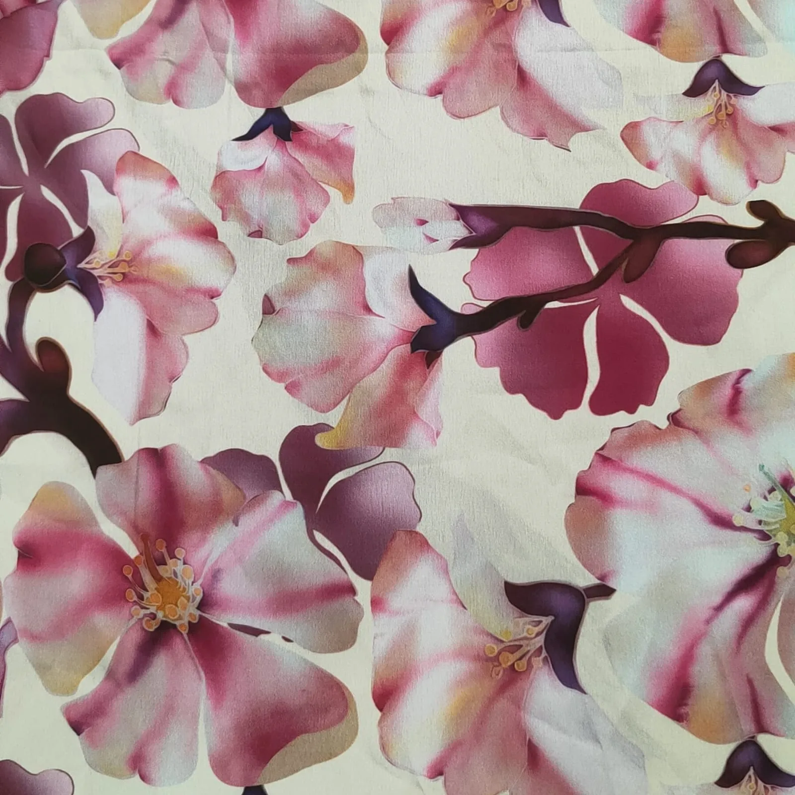Satin Printed Floral