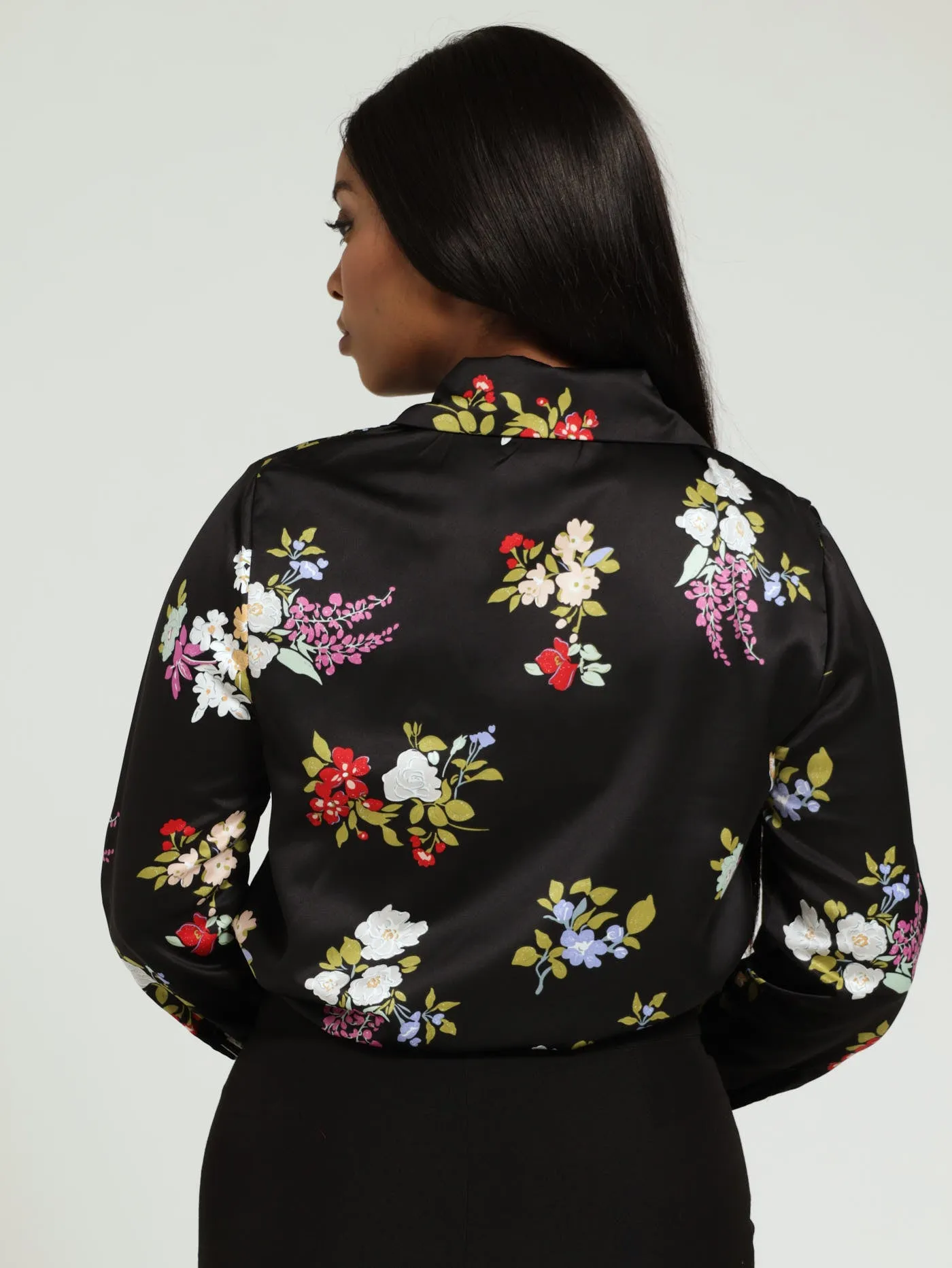 Satin Shirt - Black