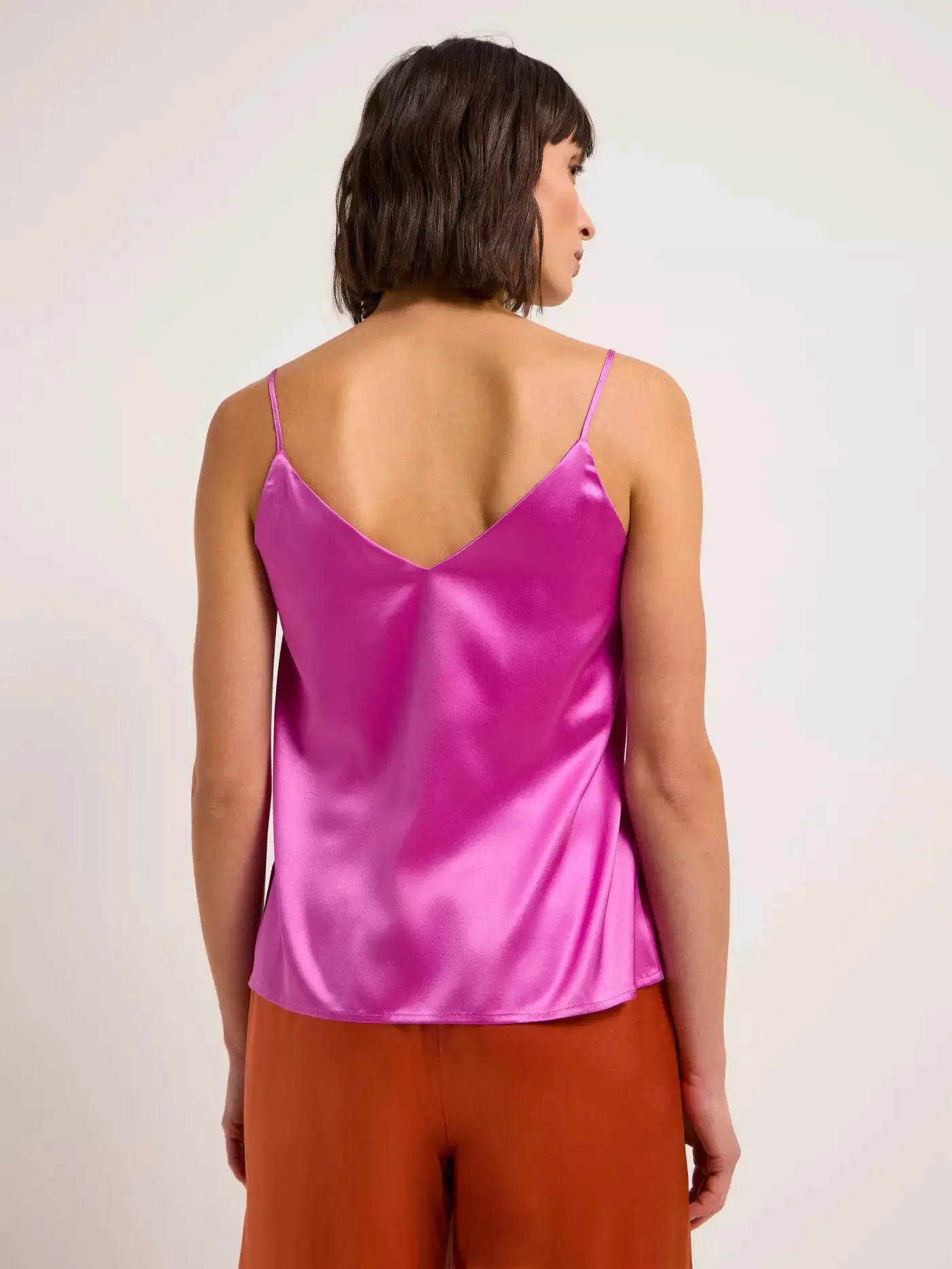 satin silk top in bloom