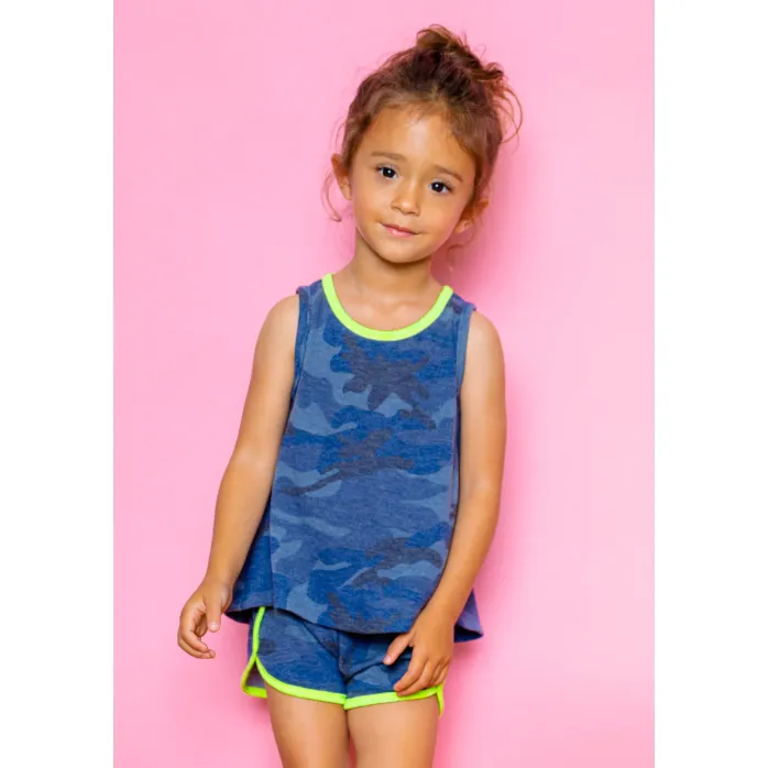 Shauna Top | Camo | Blue