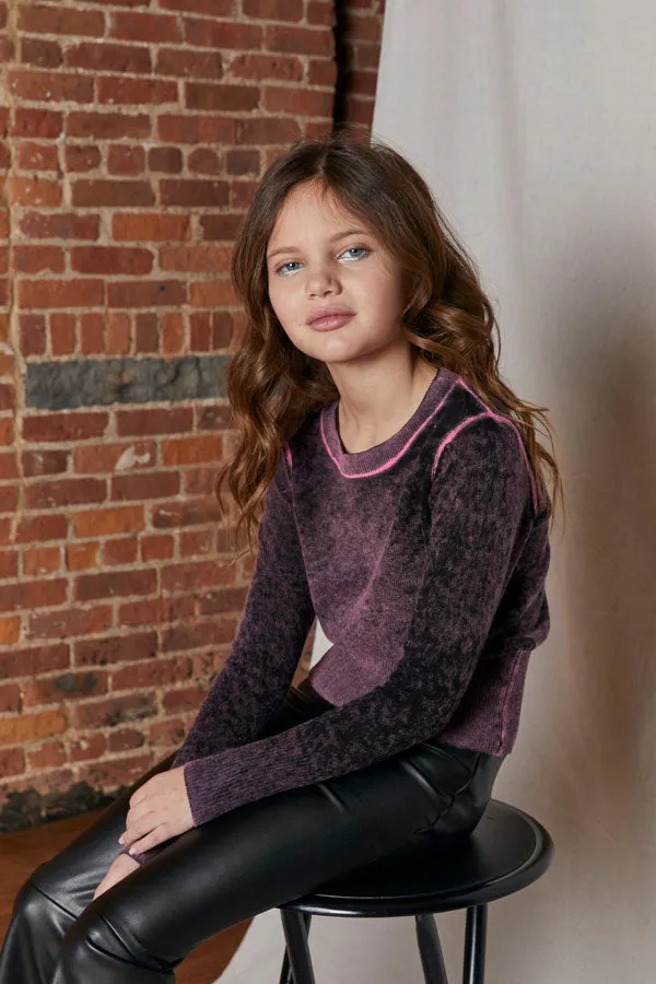 Shock sweater with pink piping by Autumn Cashmere