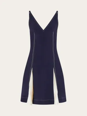 Short Slip Dress With Inlays