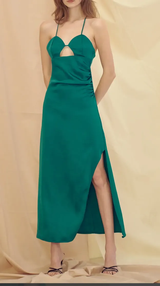 Side Ruched Slip Dress
