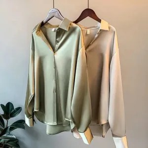 Silcia Elegant Satin Blouse
