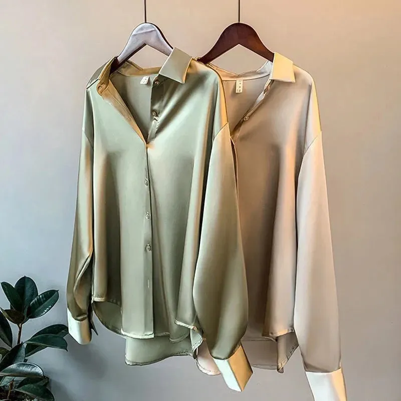 Silcia Elegant Satin Blouse