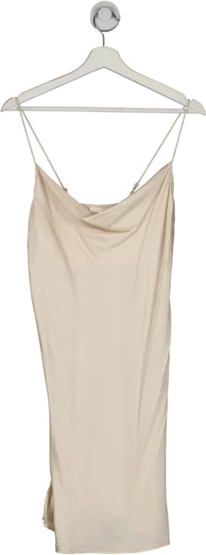 Skin Nude Satin Mini Slip Dress UK S