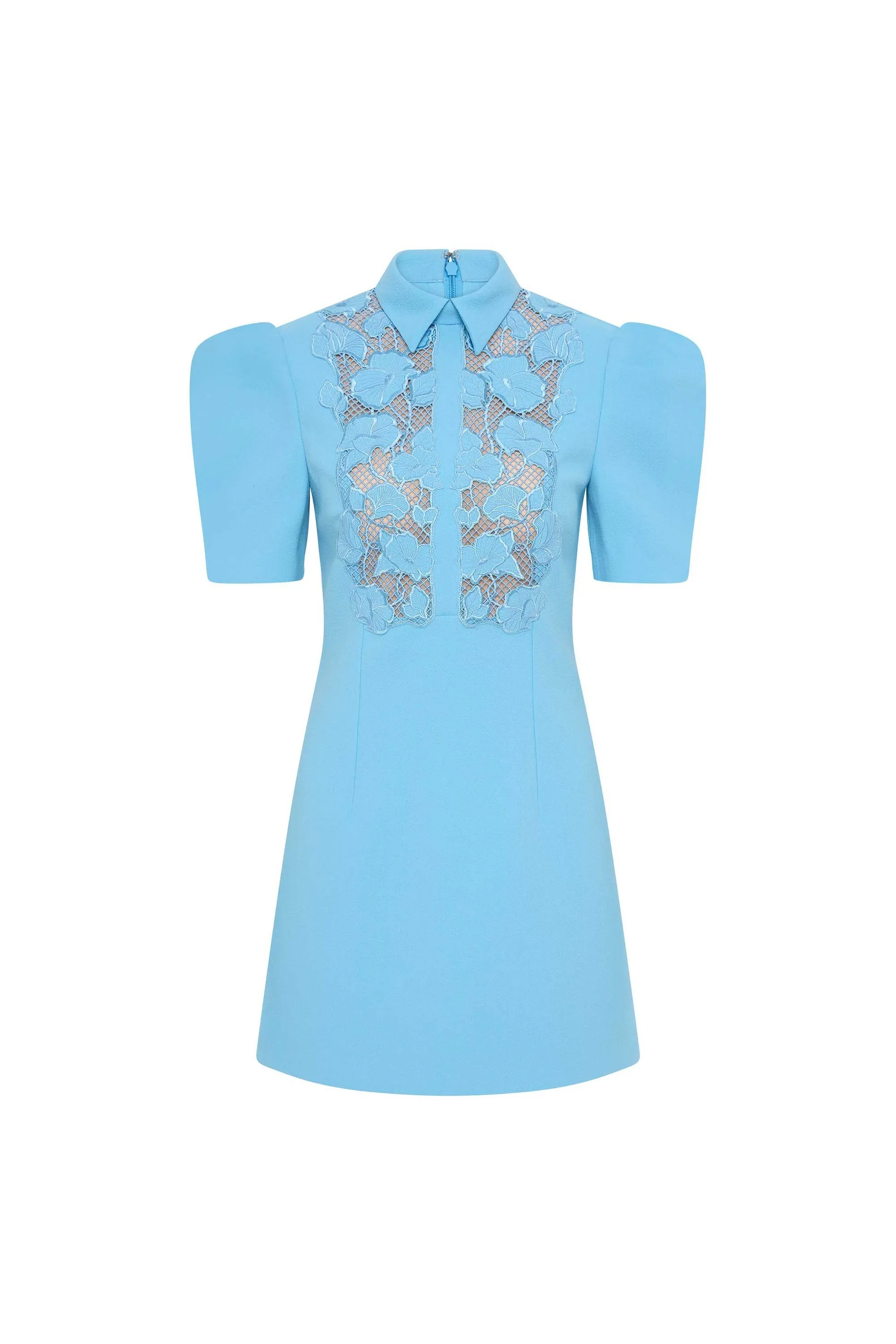 Skye Short Sleeve Mini Dress - Ethereal Blue