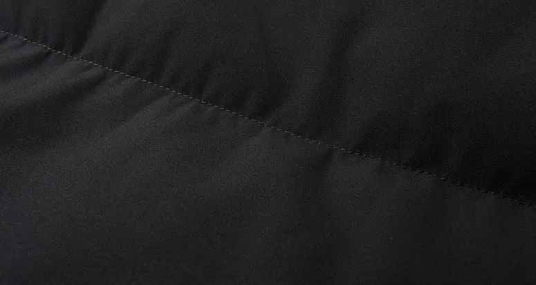 Solid Color Zip-up Down Jacket for Outdoor Adventures