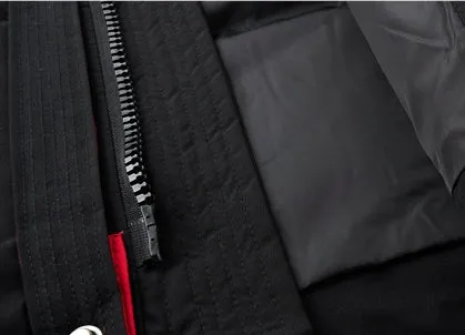 Solid Color Zip-up Down Jacket for Outdoor Adventures