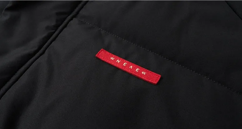 Solid Color Zip-up Down Jacket for Outdoor Adventures