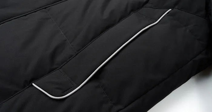 Solid Color Zip-up Down Jacket for Outdoor Adventures