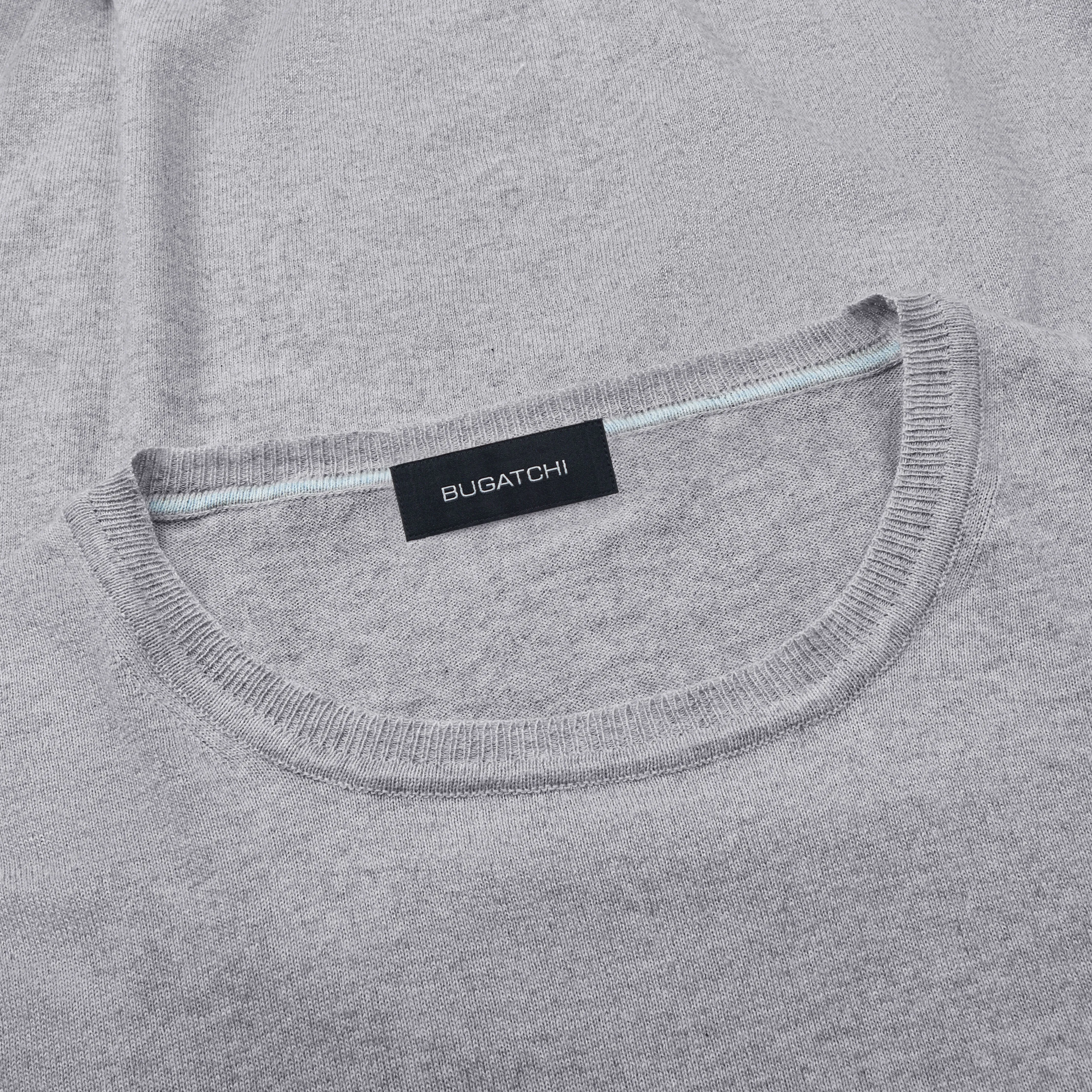 Solid Cotton Cashmere Crew Neck Sweater