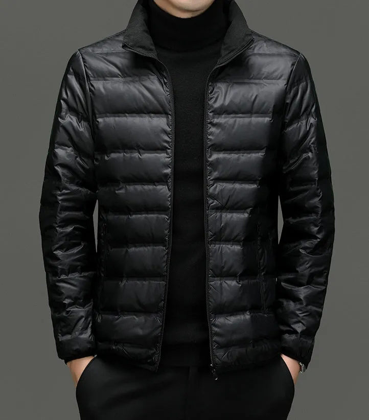 Solid Stain-resistant Padded Down Jacket for Men
