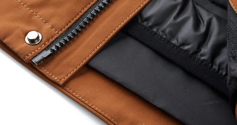 Solid Stain-resistant Padded Down Jacket for Men