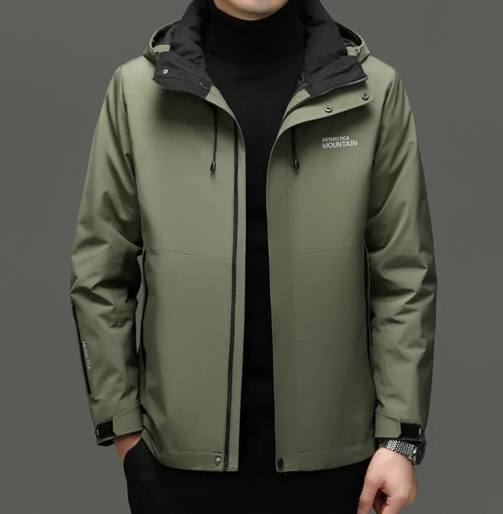 Solid Stain-resistant Padded Down Jacket for Men